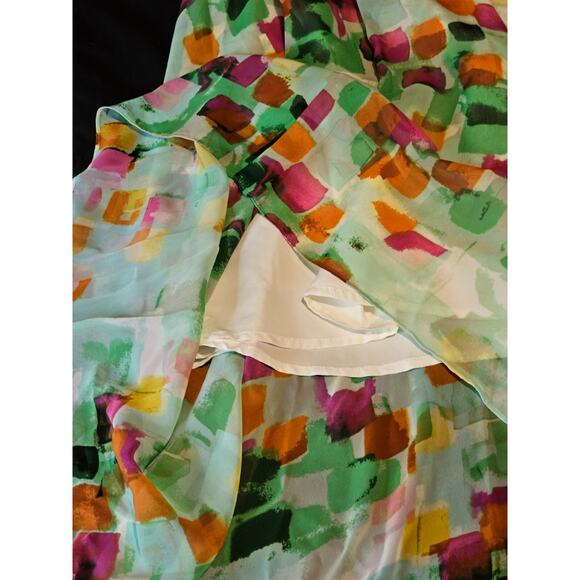 GUESS Y2K‎ Fairy Dress Size 6 High Low Hem Chiffon overlay Event Party Rainbow - Picture 6 of 11